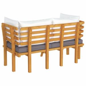 Gartensofa Grau - Massivholz - Holzart/Dekor - 65 x 65 x 130 cm