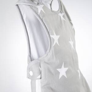 Schlafsack Little Stars Webstoff Weiß / Grau - Rauchgrau