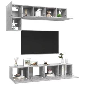 TV-Schrank 5er Set D946 Grau - Holzwerkstoff - 30 x 30 x 60 cm