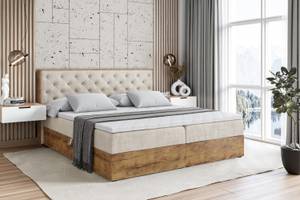 Boxspringbett LOLLI3 Ecru - Breite: 160 cm - H3