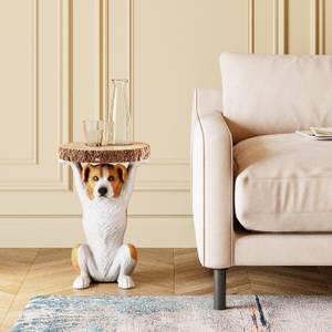 Table d'appoint Animal Chien Blanc - Matière plastique - 35 x 52 x 33 cm