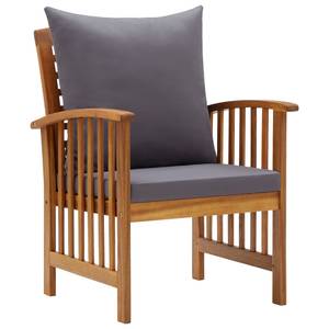 Garten-Lounge-Set (5-teilig) 3004232-3 Grau - Massivholz - Holzart/Dekor - 50 x 43 x 102 cm