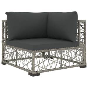 Garten-Lounge-Set Grau - Polyrattan - 74 x 26 x 74 cm