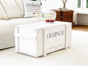 Truhe "Champagne" weiss Holz Vintage 85 x 45 cm