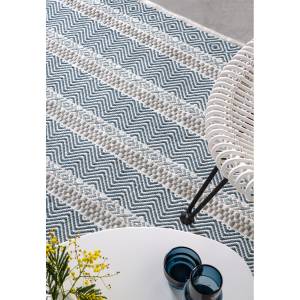 Tapis de salon tissé plat SUMMER Bleu clair - 160 x 230 cm