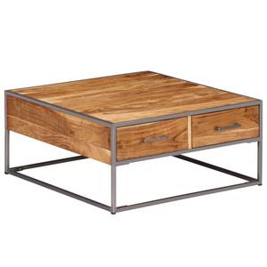 Couchtisch 247585 Braun - Metall - Massivholz - Holzart/Dekor - 75 x 35 x 75 cm