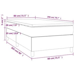 Boxspringbett 3017513-1 Dunkelgrau - 80 x 35 cm