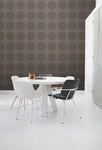 Tapete Kugeln auf Leinenstruktur 6905 Grau - Naturfaser - Textil - 53 x 1005 x 1005 cm