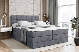 Boxspringbett APO KING Steingrau - Breite: 200 cm