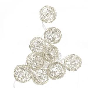 Guirlande lumineuse sphère filaire en mé Gris - Matière plastique - 175 x 4 x 4 cm