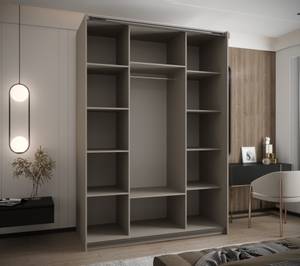 Armoire Lux 3 Beige - Noir - Largeur : 180 cm