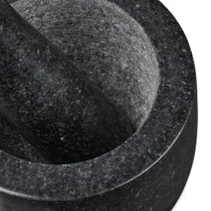 Mortier en granit avec pilon 12 cm Noir - Pierre - 12 x 9 x 12 cm