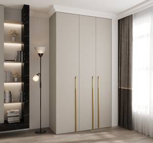 Drehtürenschrank Como 3 Beige - Gold - 130 x 50 cm