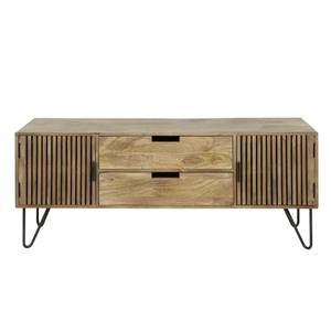 TV-Schrank Barred Braun - Massivholz - 135 x 55 x 35 cm