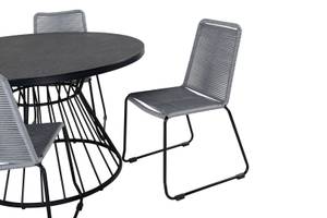 Gartenmöbel-Set Tropea Schwarz - Metall - 110 x 75 x 110 cm