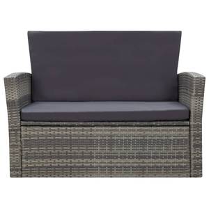 Ensemble de canapés (lot de 4) 3012362-2 Gris - Métal - Rotin - 50 x 35 x 85 cm