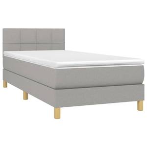 Boxspringbett 3017288-9 Hellgrau - Tiefe: 193 cm