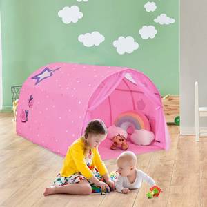 Prinzess Kinderspielhaus Kinderzelt Pink - Textil - 102 x 82 x 114 cm