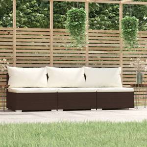 Garten-Lounge-Set (3-teilig) 3013629-13 Braun - Creme - 70 x 61 x 210 cm