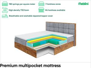 Boxspringbett Lofty 6 Beige - Breite: 169 cm - H4