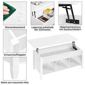 Couchtisch Lift-Top-Design Weiß