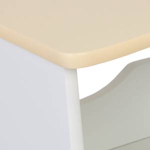 Kindersitzgruppe aus Hocker und Tisch Beige - Weiß - Holzwerkstoff - 73 x 50 x 46 cm