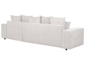 Ecksofa LUSPA Beige - Schwarz - Creme - Armlehne davorstehend rechts - Ecke davorstehend links - Schlaffunktion davorstehend links - Naturfaser