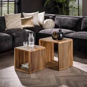 Couchtisch Razz (2er Set) Beige - Massivholz - 50 x 50 x 40 cm