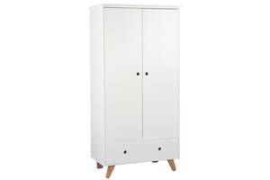 Kleiderschrank 12020022 Weiß - Massivholz - 95 x 190 x 50 cm