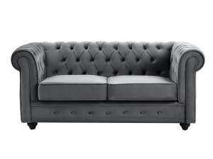 Canapé CHESTERFIELD Anthracite - Profondeur : 168 cm