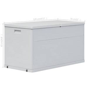 Garten-Aufbewahrungsbox Grau - Kunststoff - 56 x 63 x 120 cm