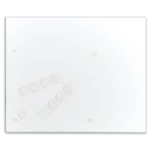 Herdblende-/Abdeckplatte "Mosaik", Glas Weiß - Glas - 50 x 1 x 56 cm