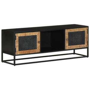 TV-Schrank D580 Schwarz - Massivholz - 30 x 40 x 110 cm