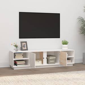 TV-Schrank D667 Weiß - Massivholz - 40 x 40 x 156 cm