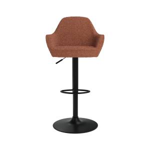 Tabouret de bar Adam (Lot de 2) Rouge - Textile - 51 x 107 x 56 cm