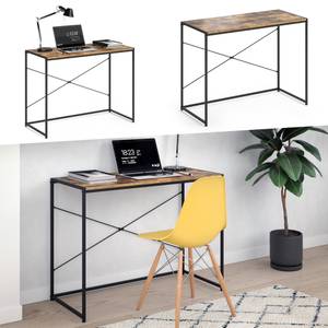 Bureau Fyrk 29940 Noir - Marron - Bois manufacturé - 100 x 75 x 45 cm