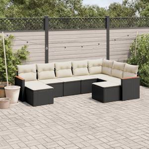 Gartensitzgruppe K4927(9-tlg) Schwarz - Massivholz - 69 x 62 x 62 cm