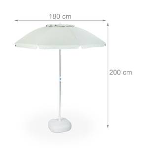 Sonnenschirm 180 cm Cremeweiß