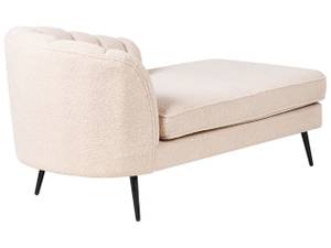 Chaiselongue ALLIER Beige - Schwarz - Creme - Armlehne davorstehend rechts - Ecke davorstehend links