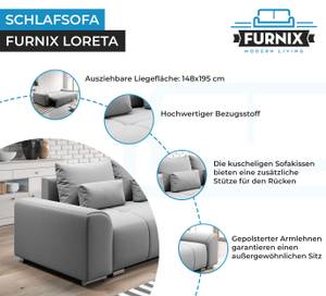 Sofa LORETA 3R Hellgrau