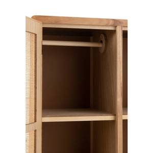 Armoire TSARA Beige - Bois massif - 80 x 140 x 40 cm