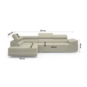 Ecksofa Eckcouch Kosma L Form Sofa Grün - Ecke davorstehend links