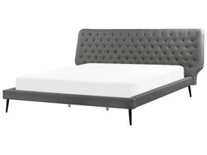 Lit double ESSONNE Gris - Largeur : 228 cm