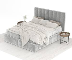 Boxspringbett Moretti Grau - Breite: 200 cm