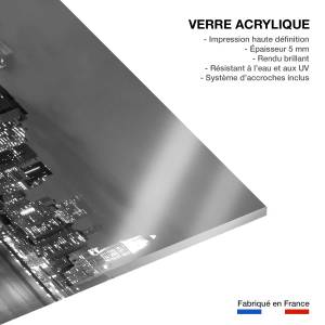 Tableau new york panorama city lights 120 x 50 cm - Verre