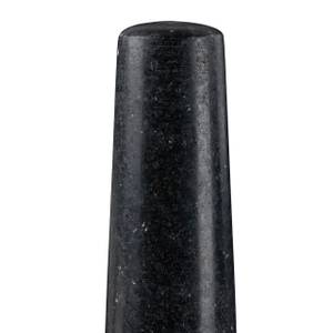 Runder Mörser mit Stößel aus Granit Schwarz - Grau - Stein - 20 x 12 x 20 cm
