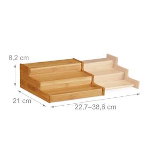 Bambus Gewürzregal ausziehbar 3 Ebenen Braun - Bambus - 39 x 9 x 21 cm