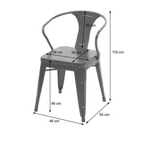 Esszimmer-Set H10 (5-teilig) Schwarz - Braun - Holz teilmassiv - 120 x 115 x 70 cm