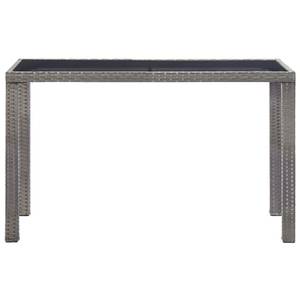 Gartentisch Grau - Metall - Polyrattan - 60 x 74 x 123 cm