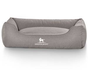 Hundebett Crispino mit Handwebcharakter Grau - 63 x 85 cm